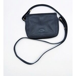 Vintage 90s Leather Longchamp Crossbody Bag Made In France Navy Organizer
